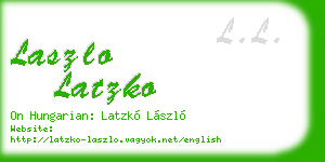 laszlo latzko business card